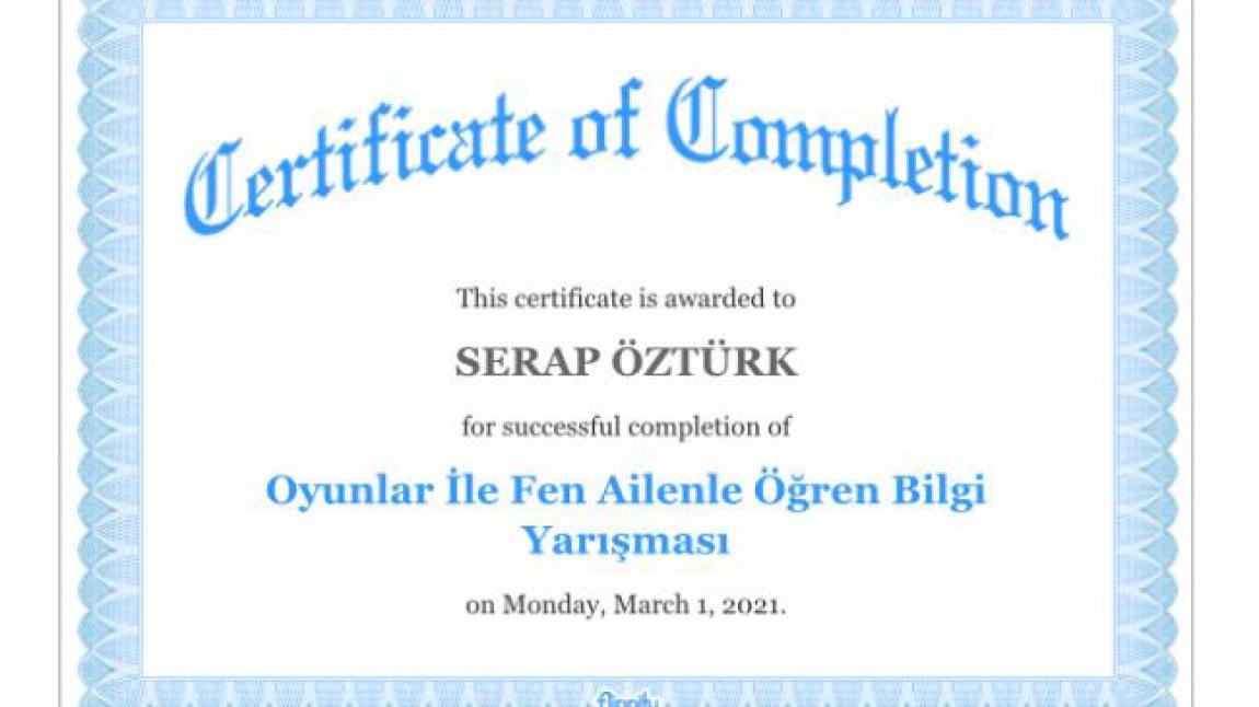 Oyunlar ile Fen Ailenle Öğren Projesi Bilgi Yarışması